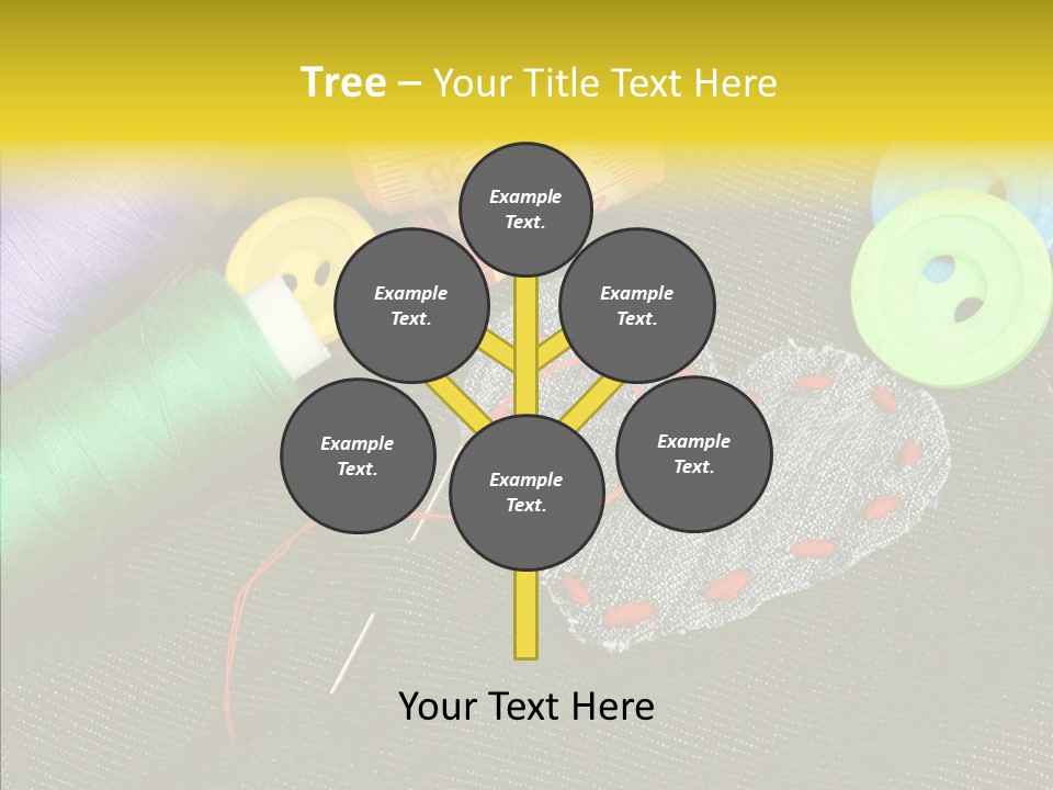 Cloth Red Buttons PowerPoint Template