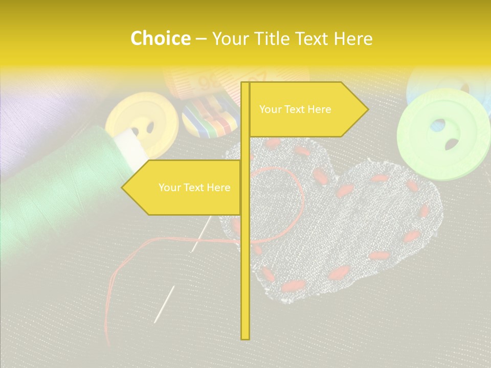 Cloth Red Buttons PowerPoint Template
