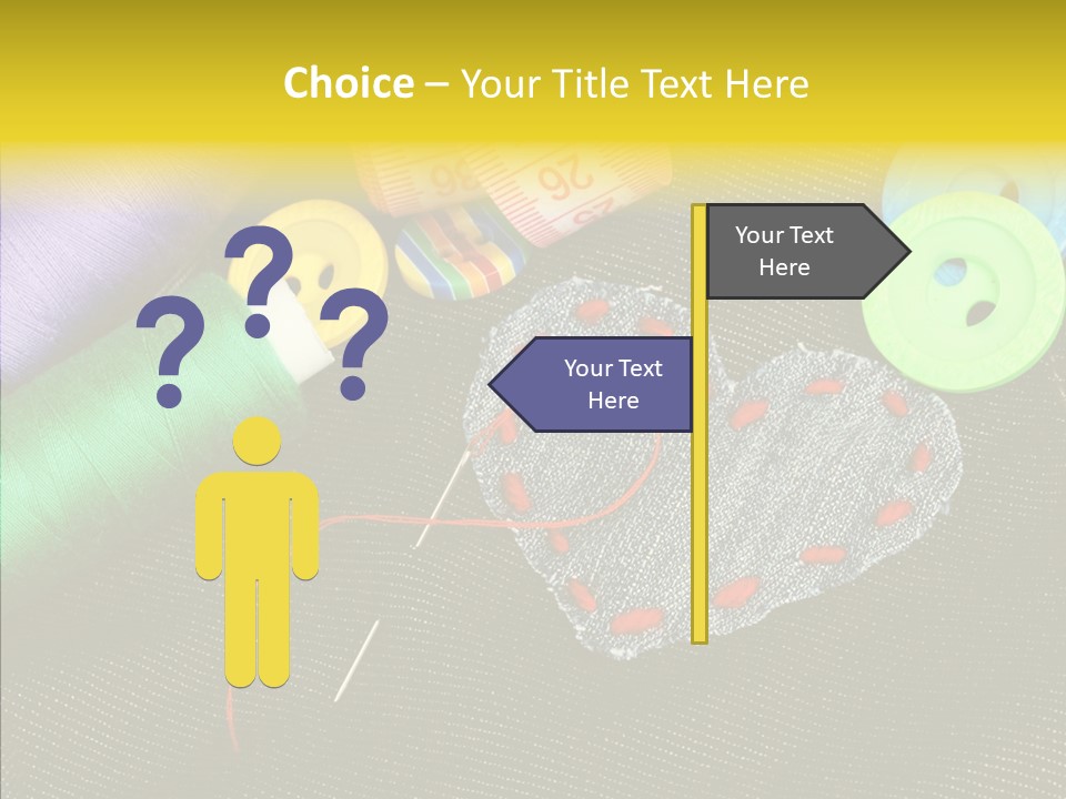 Cloth Red Buttons PowerPoint Template