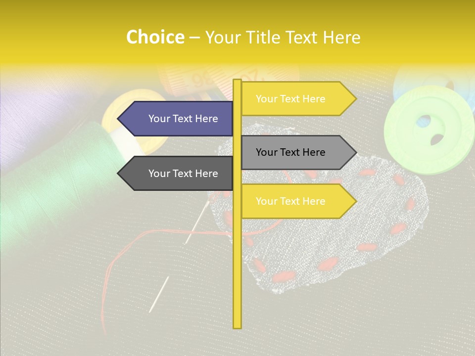Cloth Red Buttons PowerPoint Template