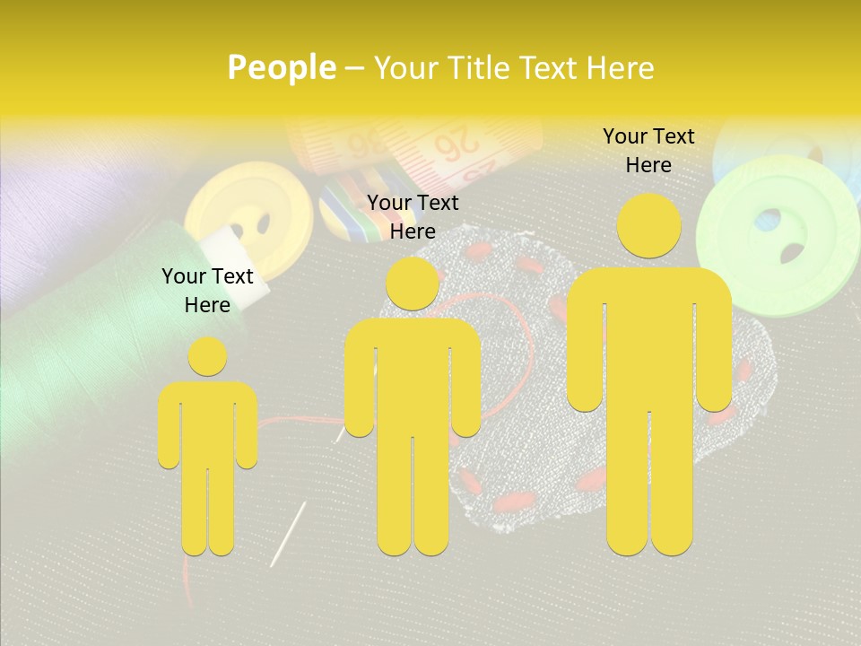 Cloth Red Buttons PowerPoint Template