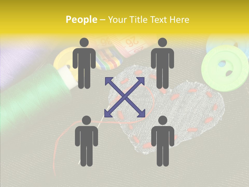 Cloth Red Buttons PowerPoint Template