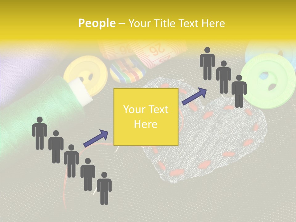 Cloth Red Buttons PowerPoint Template