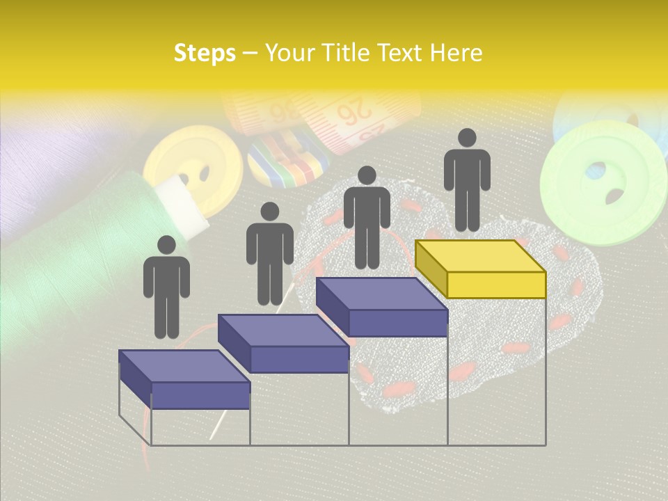 Cloth Red Buttons PowerPoint Template