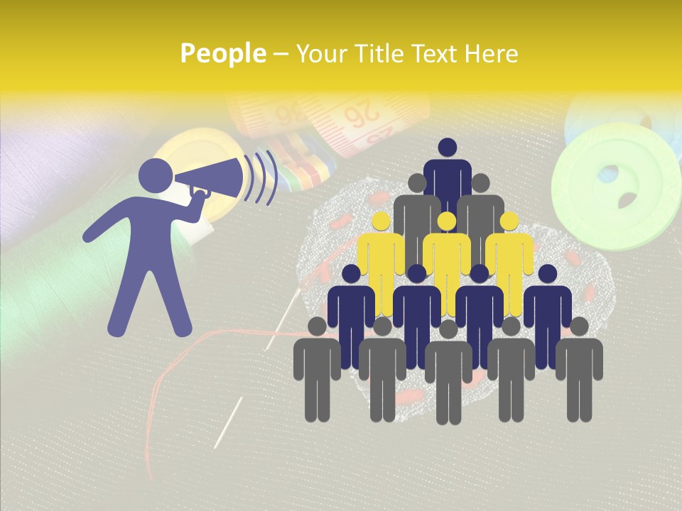 Cloth Red Buttons PowerPoint Template