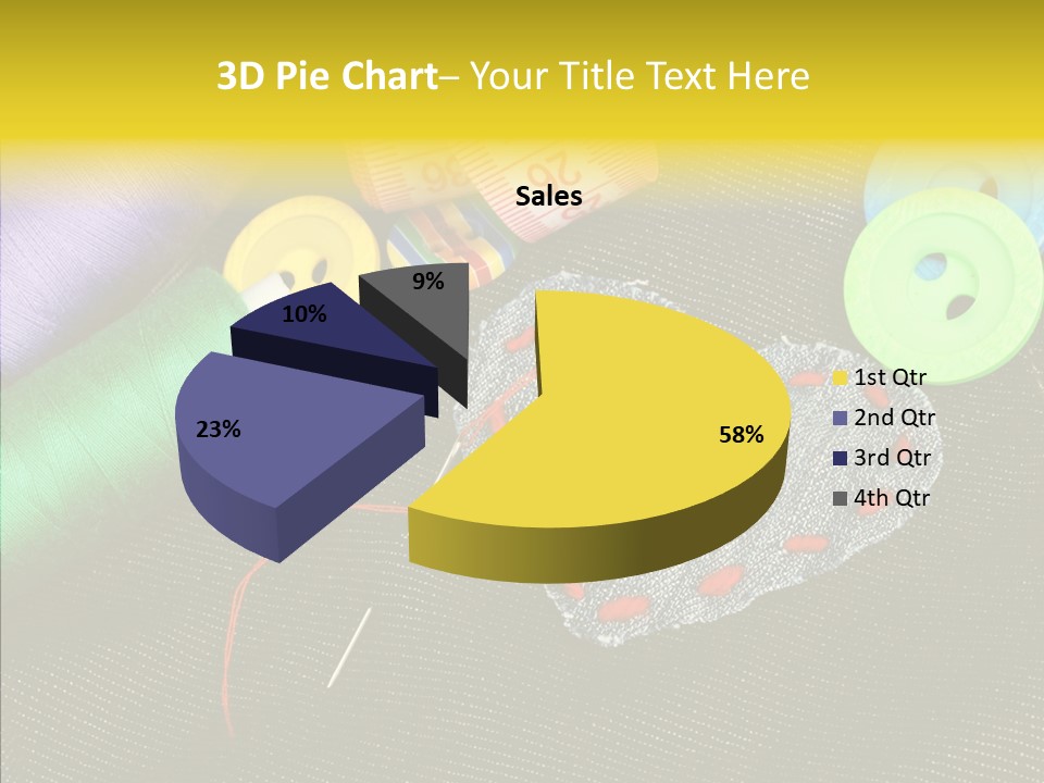 Cloth Red Buttons PowerPoint Template