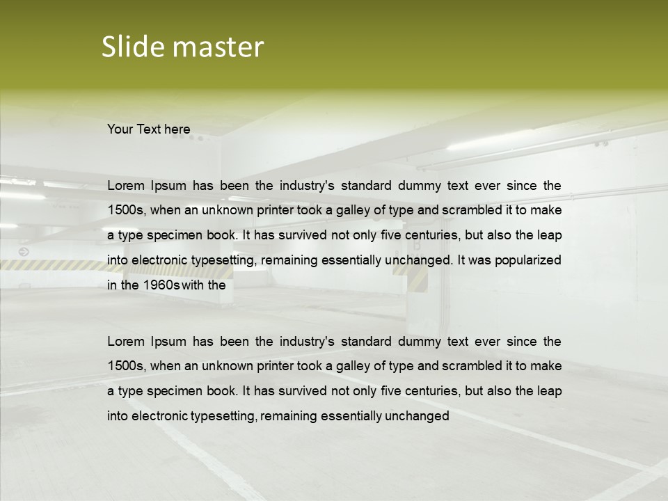 Interior Noticeable Vehicle PowerPoint Template