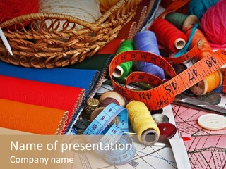 Textile Tailoring Hobby PowerPoint Template