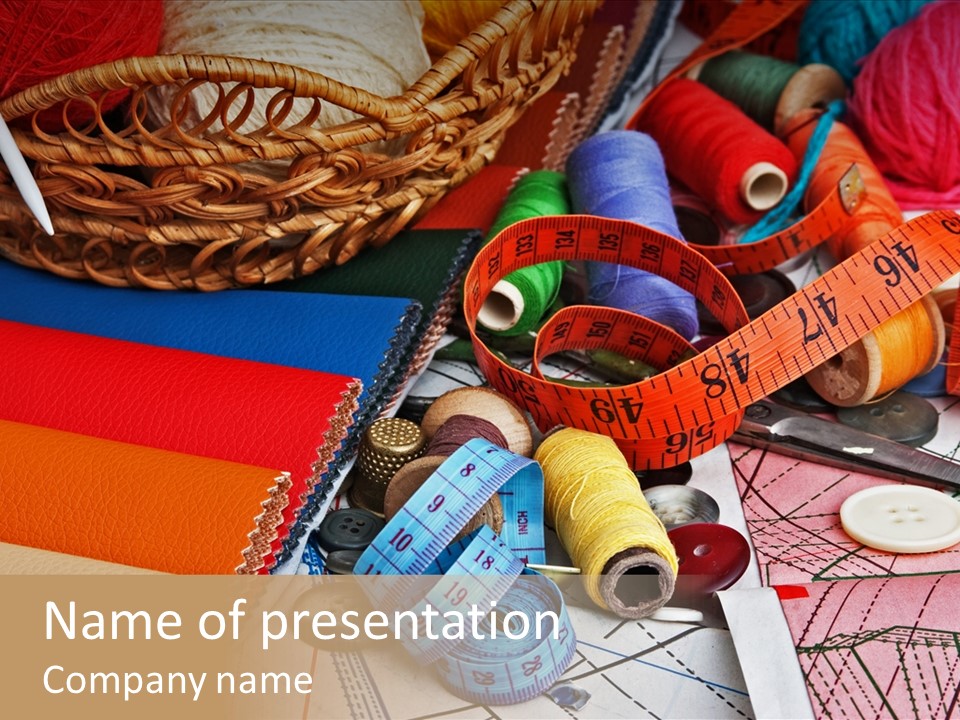 Textile Tailoring Hobby PowerPoint Template