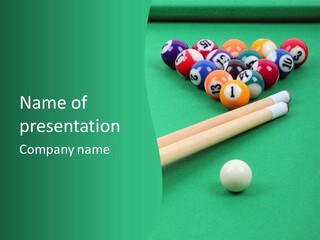 Cloth Billiard Indoors PowerPoint Template