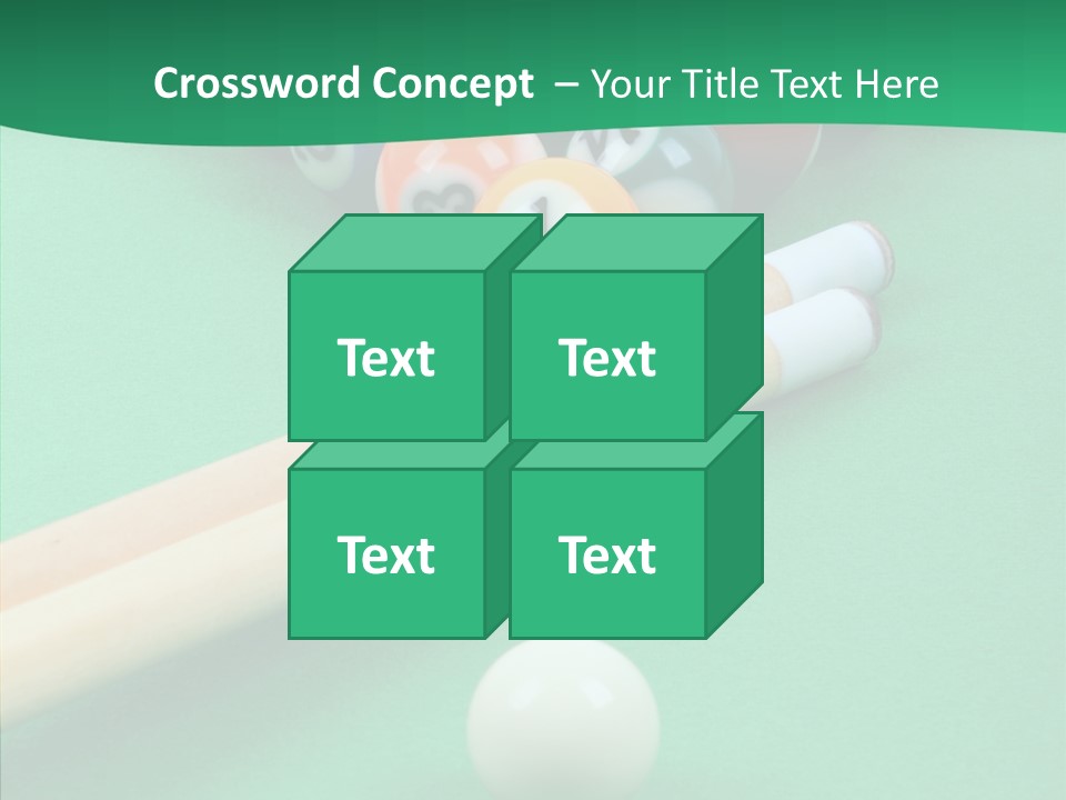 Cloth Billiard Indoors PowerPoint Template