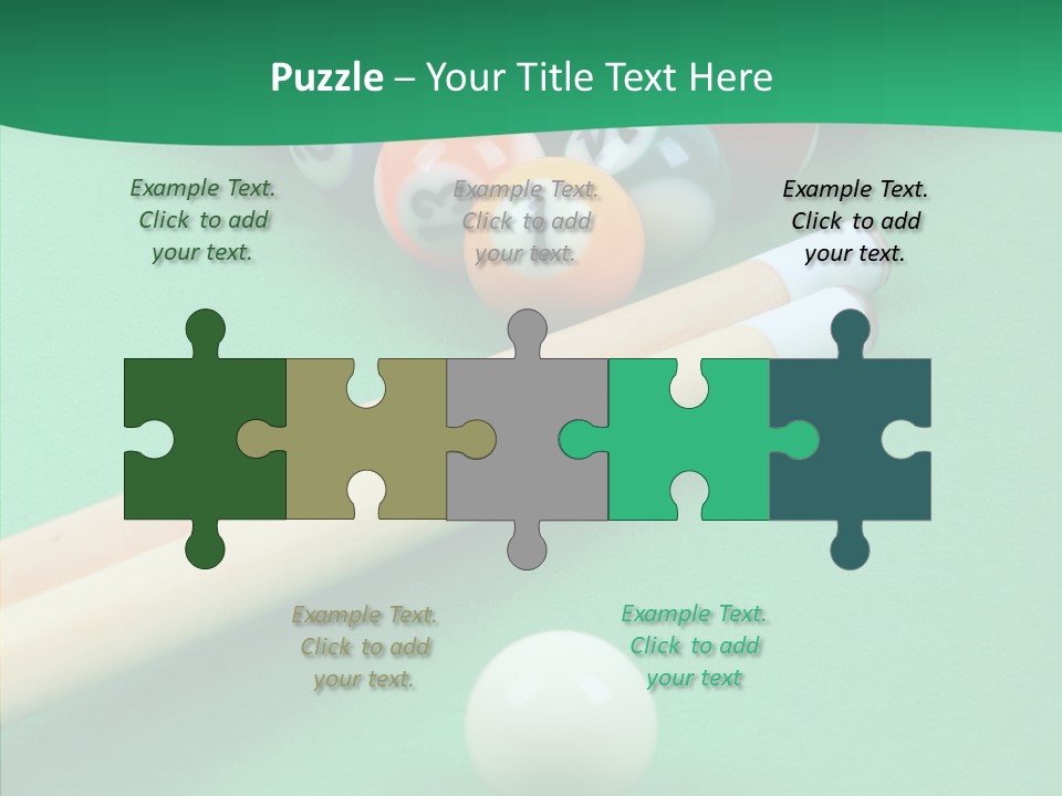 Cloth Billiard Indoors PowerPoint Template