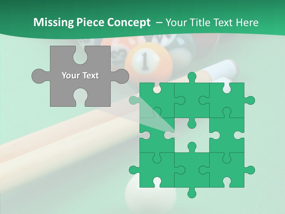 Cloth Billiard Indoors PowerPoint Template