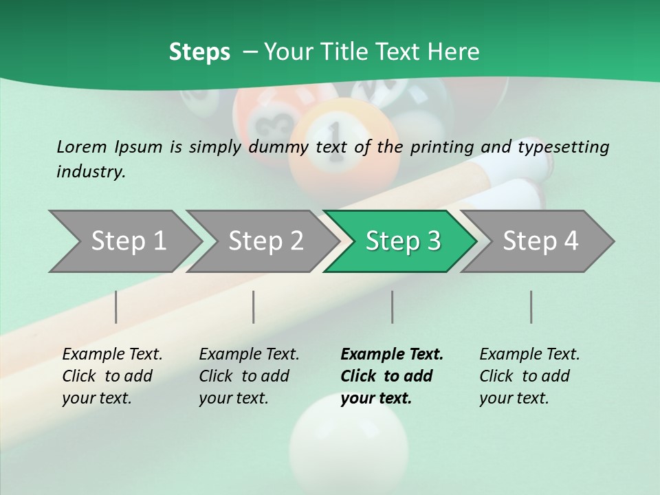 Cloth Billiard Indoors PowerPoint Template