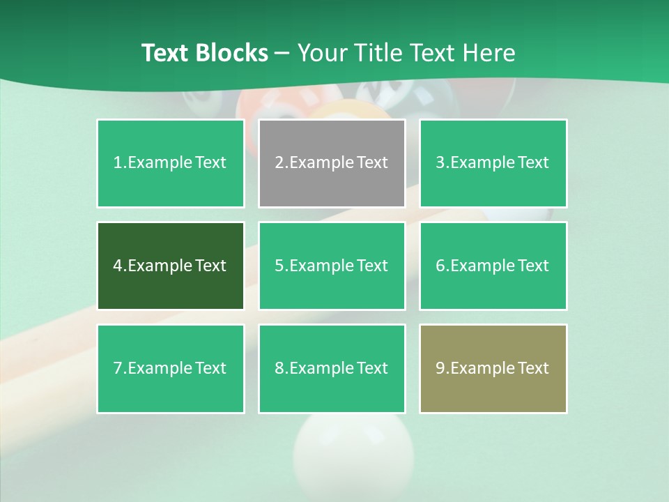 Cloth Billiard Indoors PowerPoint Template