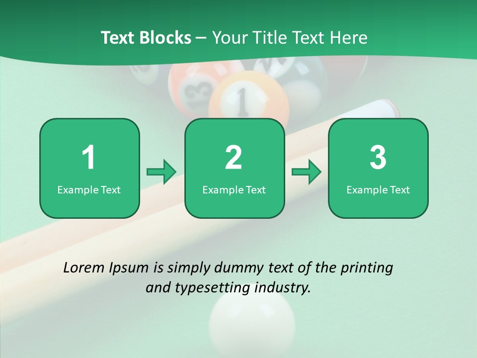 Cloth Billiard Indoors PowerPoint Template