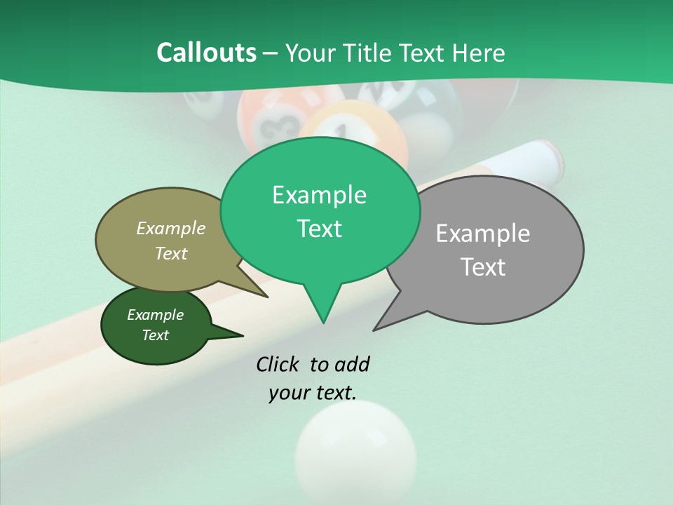 Cloth Billiard Indoors PowerPoint Template