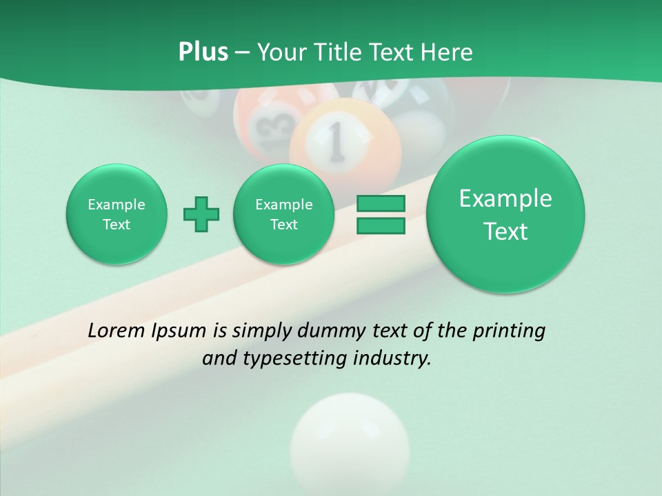 Cloth Billiard Indoors PowerPoint Template