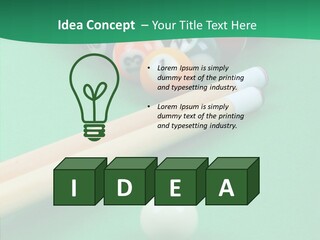 Cloth Billiard Indoors PowerPoint Template