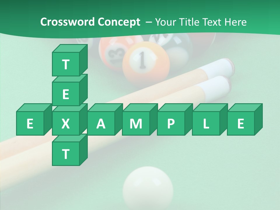 Cloth Billiard Indoors PowerPoint Template