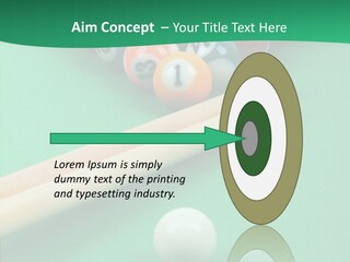 Cloth Billiard Indoors PowerPoint Template