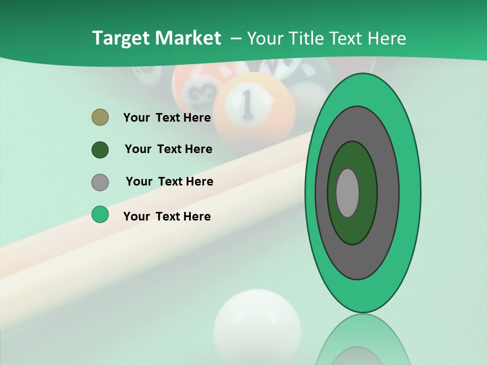 Cloth Billiard Indoors PowerPoint Template