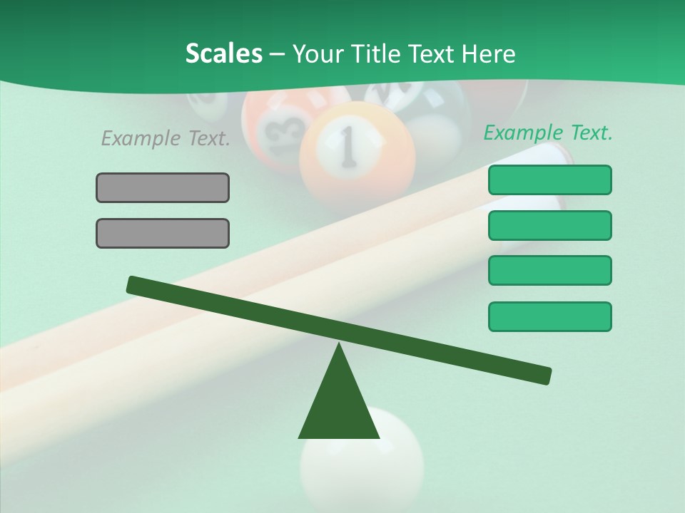 Cloth Billiard Indoors PowerPoint Template