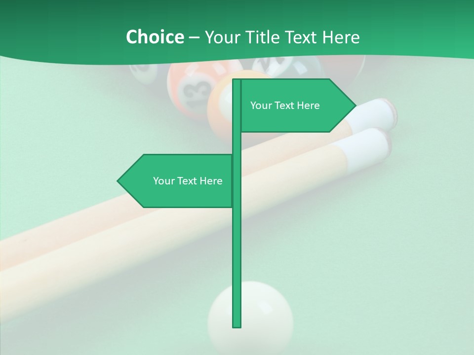 Cloth Billiard Indoors PowerPoint Template