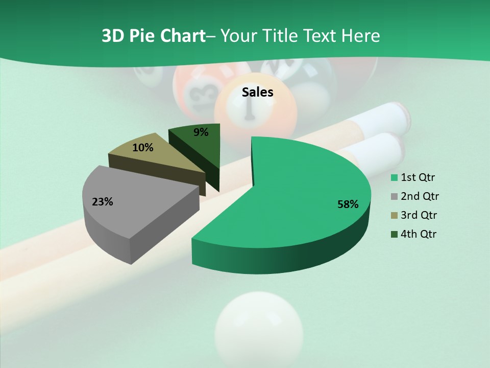 Cloth Billiard Indoors PowerPoint Template