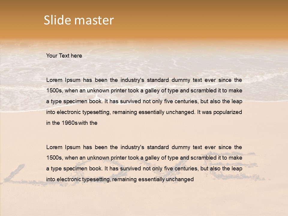 Relax Greeting Card Vacation PowerPoint Template