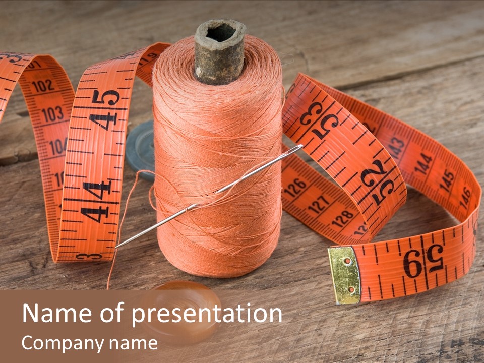 Macro Handmade Mend PowerPoint Template