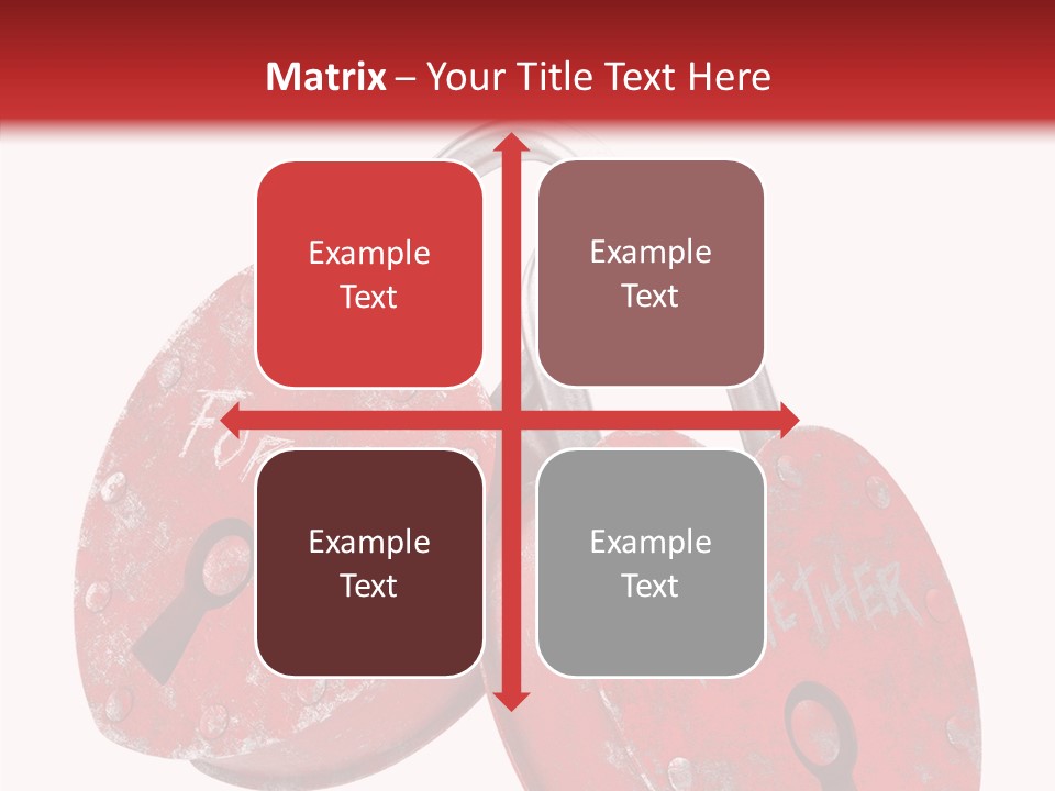 Padlock Lovers Clipping Path PowerPoint Template