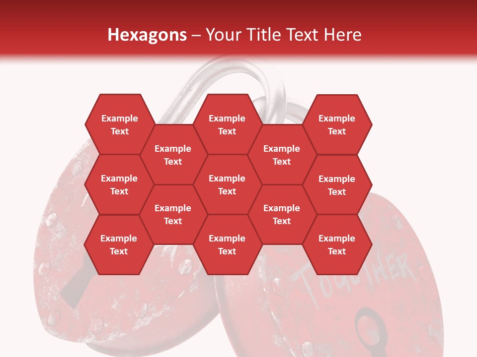 Padlock Lovers Clipping Path PowerPoint Template