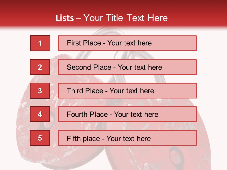 Padlock Lovers Clipping Path PowerPoint Template