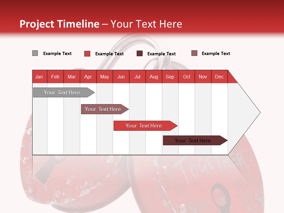 Padlock Lovers Clipping Path PowerPoint Template