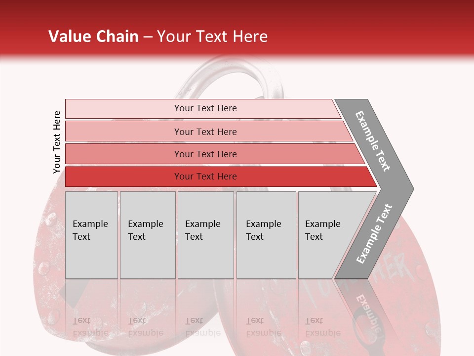 Padlock Lovers Clipping Path PowerPoint Template