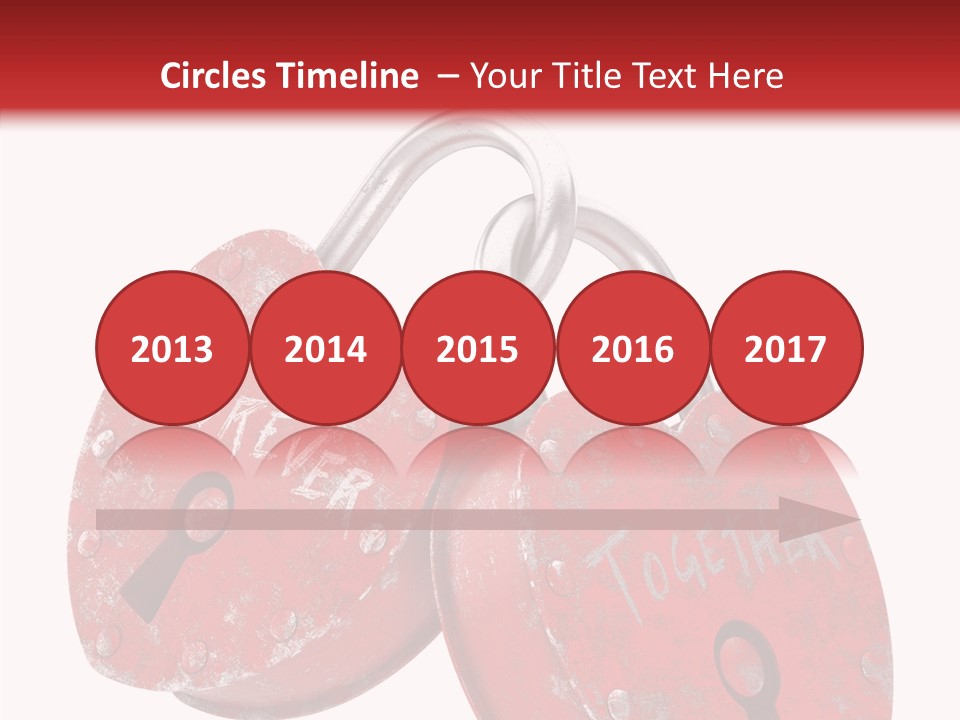 Padlock Lovers Clipping Path PowerPoint Template