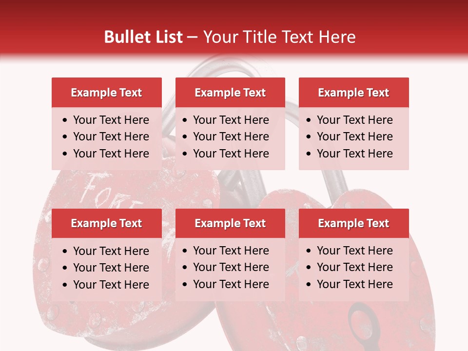 Padlock Lovers Clipping Path PowerPoint Template