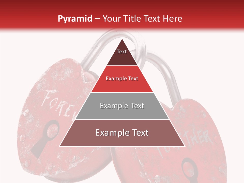 Padlock Lovers Clipping Path PowerPoint Template