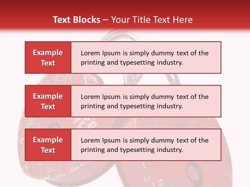 Padlock Lovers Clipping Path PowerPoint Template