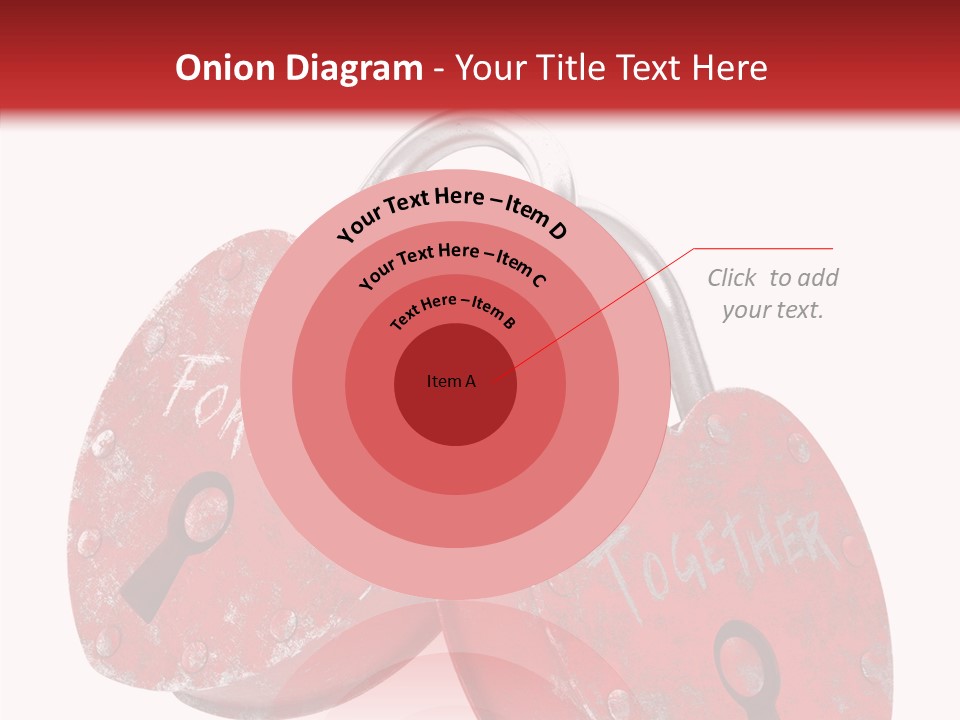 Padlock Lovers Clipping Path PowerPoint Template