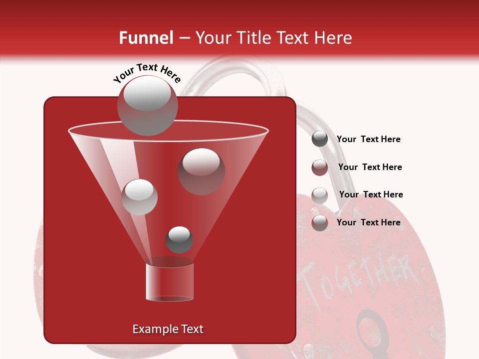 Padlock Lovers Clipping Path PowerPoint Template