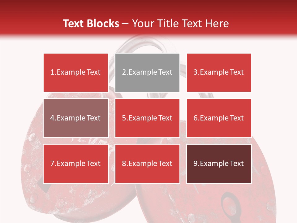 Padlock Lovers Clipping Path PowerPoint Template