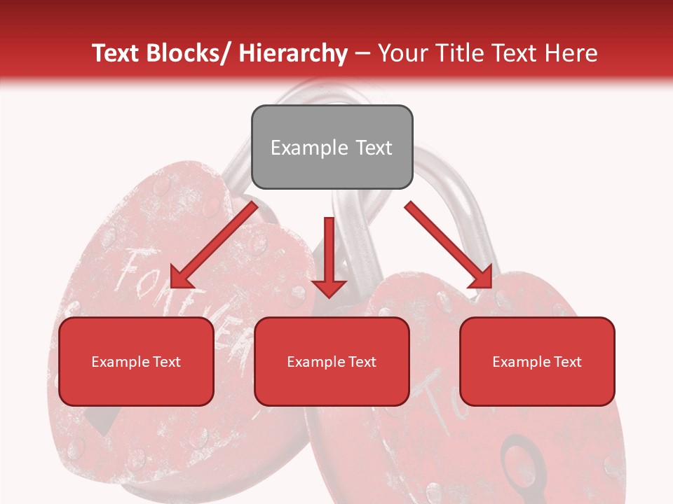 Padlock Lovers Clipping Path PowerPoint Template