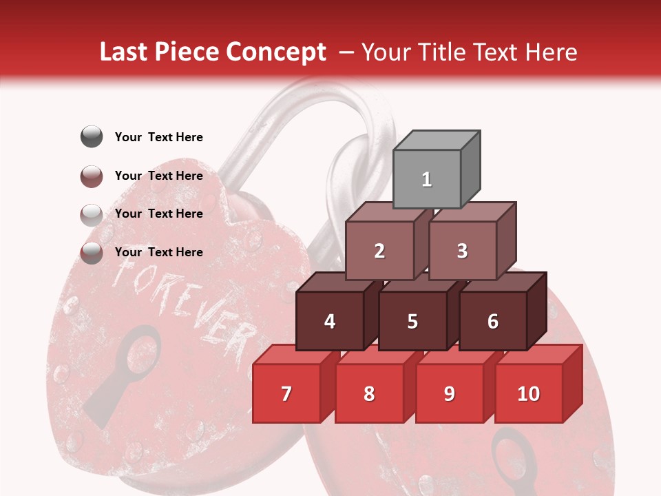 Padlock Lovers Clipping Path PowerPoint Template