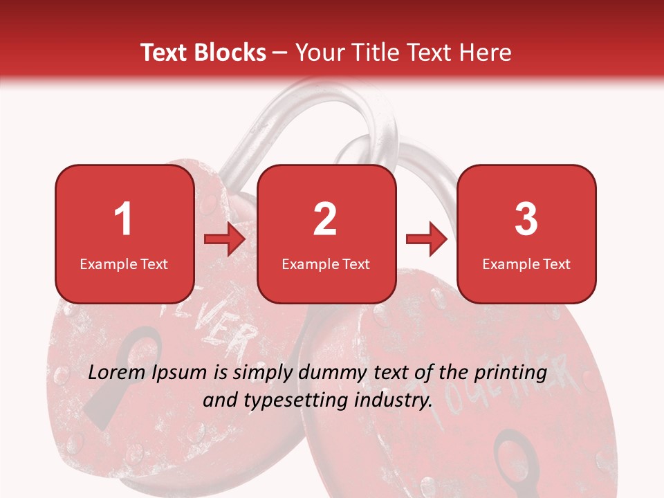 Padlock Lovers Clipping Path PowerPoint Template