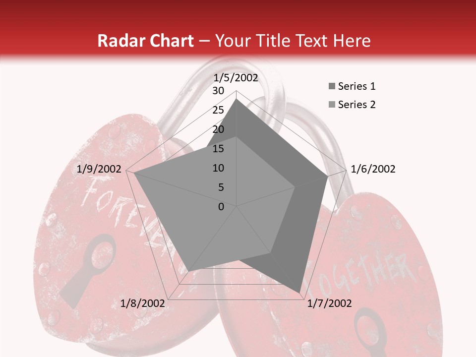 Padlock Lovers Clipping Path PowerPoint Template