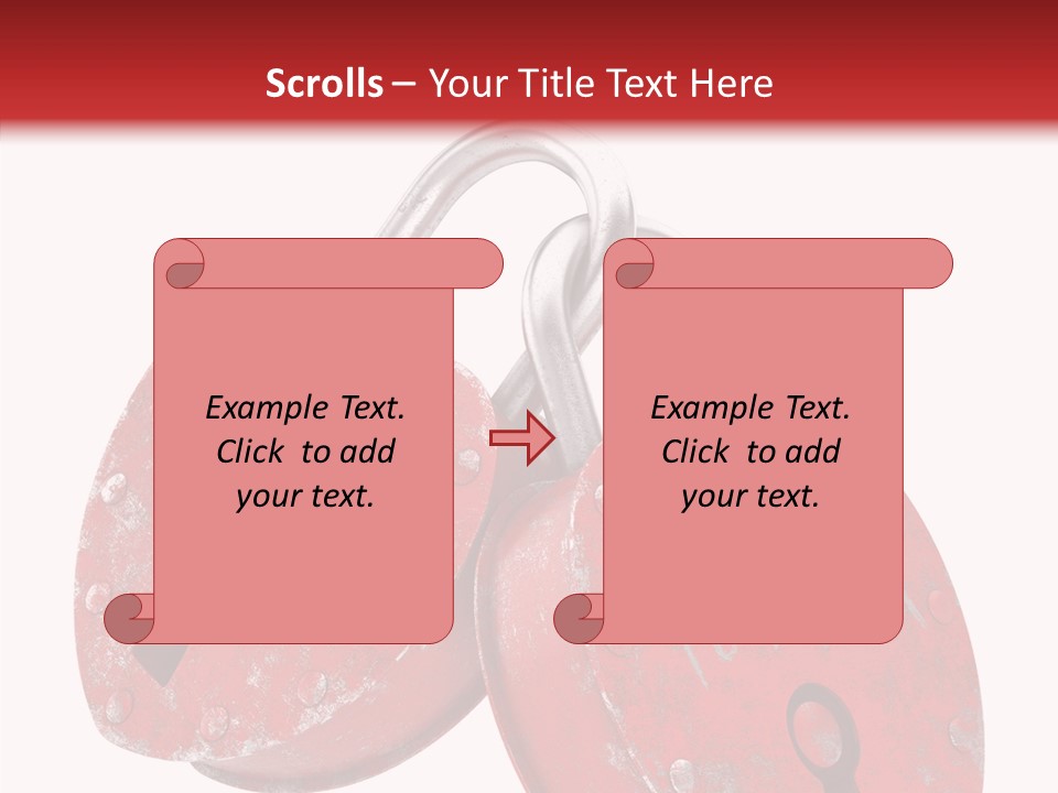 Padlock Lovers Clipping Path PowerPoint Template