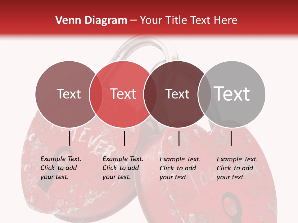 Padlock Lovers Clipping Path PowerPoint Template