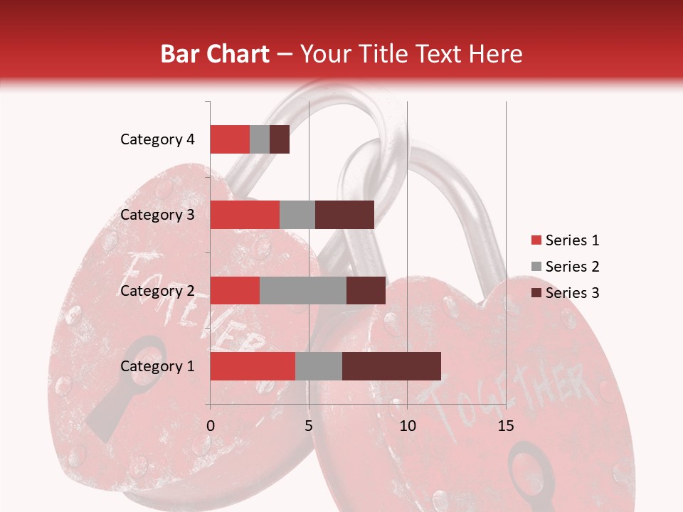 Padlock Lovers Clipping Path PowerPoint Template